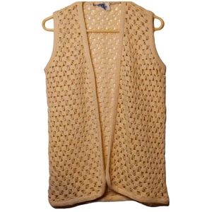 Little Lisa  size Small Med Knitted Crochet Vintage Vest